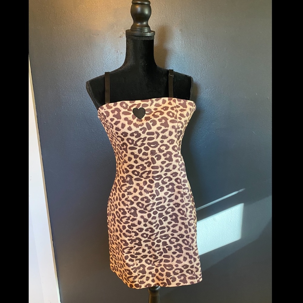 NWT Lazy Oaf Leopard Dress Size Large.